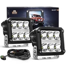 Nilight Inch Square Led Pod Lights With Drl 60W 6487LM 10 Degree Super Spot.... Fixed Price $133.10.