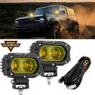 Auxbeam 4" Inch Led Fog Light Pods Offroad Driving Kit Ford Bronco 2021+. Fixed Price $79.99.