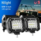 Nilight 4INCH 60W Driving Fog Led Work Bar For Off Road Trucks 4WD Tri-row. Fixed Price $39.96.