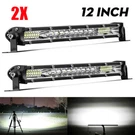 2X 12" Led Work Light Bar Spot Flood Combo Suv Boat Driving Offroad Atv Utv. Fixed Price $21.99.
