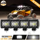 4X 4''INCH Led Work Light Bar Pods Flood Spot Fog For Can-am Polaris Rzr Atv Utv. Fixed Price $25.99.