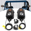 Utv Rear View Side Mirrors W/ Led Spot Lights For Can-am Maverick X3 Polaris Rzr. Fixed Price $68.99.