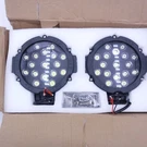 2 Pc Nilight Led Bar 7" 51W 5100LM Black Off Road Round Spot Pod. Fixed Price $53.99.