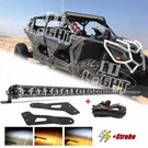 For Can-am Maverick X3 Max Strobe Slim 50" Led Light Bar Roof Brackets Wire Kit. Fixed Price $125.12.