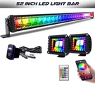 52 Inch Rgb 300W Led Light Bar Spot Flood Offroad Fit For Chevy Jeep Truck X. Fixed Price $259.99.