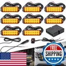 V-sek Amber Yellow Strobe Lights Kit 8PCS 16-LED Emergency Flashing. Fixed Price $72.05.