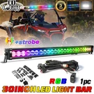 30" Inch Rgb Led Light Bar Combo Chasing Strobe Beam App Control Offroad Atv Utv. Fixed Price $224.60.