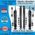 Monroe Oem Front & Rear Shocks W/sway Bar Links For 1986-1989 Toyota 4RUNNER. Fixed Price $271.73.