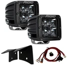 Rigid A-pillar Mount Kit & Midnight Black Led Lights For 07-18 Jeep Wrangler Jk. Fixed Price $353.98.