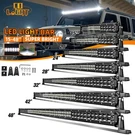 Upgraded 15"20"24"28"33"42"48" 6D Stright Led Light Bar Combo Work Driving 4WD. Fixed Price $52.99.