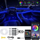 Jushope Interior Car Led Strip Lights With Wireless App And Remote Control, Rgb. Fixed Price $33.55.