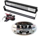 Flood/spot Beam Led Light Bar W/lower Bumper Mounts, Wiring For Nissan Titan. Fixed Price $88.09.