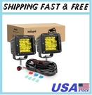 2PCS 3INCH Amber Led Pods 42W Cubes Upgraded Spot Flood Combo Driving. Fixed Price $65.99.