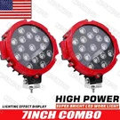 2PCS 7" Round Led Pods Driving Light Bar White Drl Flood Spot Suv Jeep Atv. Fixed Price $25.25.