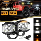 Auxbeam 4" Side Shooter Led Work Light Pods Offroad Drving Lamp Pickup Truck Suv. Fixed Price $141.00.