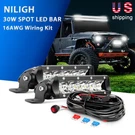 Nilight 2PCS 7 Inch 30W Single Row Led Bar With Offroad Wiring Harness Kit. Fixed Price $54.99.