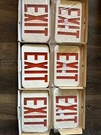3 Pack Red Led Exit Signs Emergency Cree E-conolight. Fixed Price $44.95.