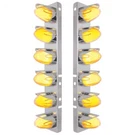 Peterbilt Air Cleaner Bracket W/ Lights & Visors - Amber Led/clear Lens. Fixed Price $387.99.