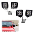 A-pillar Dual Led Pod Light Kit W/brackets, Wiring For 2018-UP Jeep Wrangler Jl. Fixed Price $95.09.