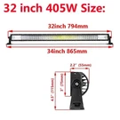 Willpower Tri Row 7D Led 32 Inch Bars Flood Spotlight Fog Lamp. Fixed Price $189.95.