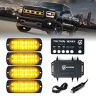 Xprite 4PCS Led Grille Side Marker Strobe Lights Kit Amber W/ Control Box. Fixed Price $49.99.