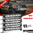 Colight 4PCS 7 Inch 60W Led Bar Super Slim Single Row Spotlights 4WD Truck. Fixed Price $63.19.