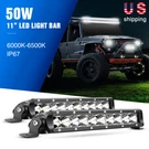 Nilight Led Bar 2PCS 11IN 50W Super Slim Flood Driving Lamp Off Road. Fixed Price $53.99.