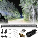 Auxbeam 52'' 288W 28800LM Straight Dual Row Led Light Bar 5D Lens Spot For Jeep. Fixed Price $155.99.