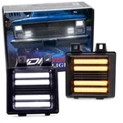 Black-out Behind Grille White/amber Led Signal/driving Lights For C/k Truck/suv. Fixed Price $75.09.