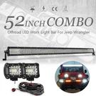 52INCH Led Light Bar +4" Work Lamp Combo Kit Off-road For Jeep Wrangler Jk Tj Cj. Fixed Price $89.98.