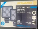 Sylvania 3" Slim Cube Led 950 Lumens 2 Pods Osram Compact 0688. Fixed Price $39.00.
