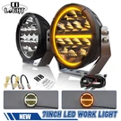 2X 7INCH Led Auxiliary Lights Spot Flood White/amber Angel Eye Drl Offroad Truck. Fixed Price $171.52.