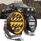 Braveway Round Led Offroad Lights 6.5 In 2PC 140W With White & Amber Drl. Fixed Price $240.97.