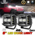 2PCS Led Driving Light Cube Pods 240W 5" Inch Spot Flood Combo Side Shooter Drl. Fixed Price $134.29.