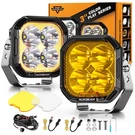 Auxbeam 3 Inch 116W Rgb Led Pod Lights Flood Spot Off Road With 8 Backlit. Fixed Price $152.99.
