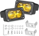 Yellow Led Pods, 3 Inch Flood Cree Fog Lights 40W Small Chase .... Fixed Price $45.99.