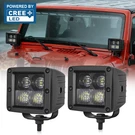 2X For Jeep Wrangler 3" 50W Cree Led Cube Pods Work Light Bar Combo Driving Lamp. Fixed Price $33.99.