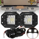 Auxbeam 2X Flush Mount 5" Led Work Lights Backup Reverse Pods For Jeep Offroad. Fixed Price $50.99.