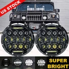 Pair 7" Led Headlights Military Truck Hummer M998 M923 M35A2 24V Humvee Headlamp. Fixed Price $47.99.