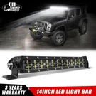 14" Inch Led Work Light Bar Spot Flood Combo Dual Row Atv Utv 4WD Offroad Jeep. Fixed Price $44.99.