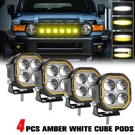 4X 2" Dual Color Led Work Light Spot Cube Pod Driving Fog Lamp Offroad Utv 3". Fixed Price $48.54.