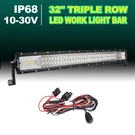Tri Row 32" Spot Flood Led Light Bar 4WD Off-road Driving Truck Lamp + Wire Kit. Fixed Price $29.99.