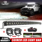 50" Curved Led Light Bar Spot FLOOD+2X 3'' Pods+wire Kit For Jeep Wrangler Jl Jt. Fixed Price $157.89.