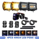 4" Inch Strobe Led Work Light Bar Offroad Fog Pods For Suv Truck Pickup 4WD. Fixed Price $59.99.