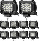 Turboo Led Pods, 10PCS 4 Inch 72W For Light Bar Offroad / Suv. Fixed Price $55.00.