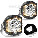 5 Inch Led Shooter Pod Spot Side Flood Combo Drl Amber Driving Lights.. Fixed Price $31.49.