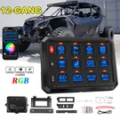 Wireless Rgb 12 Gang Switch Panel Led Light Fit Can-am Polaris Maverick X3 Trail. Fixed Price $143.95.