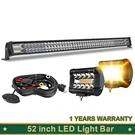 52INCH Straight Led Bar With 2PCS 4INCH Amber/white/strobe Pods Fog Lights. Fixed Price $119.99.