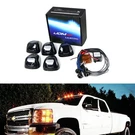 (5) Amber Led Black Smoked Cab Roof Marker Lights W/ Remote Strobe Flash Module. Fixed Price $53.09.