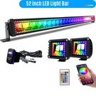 52 Inch Rgb 300W Led Light Bar Spot Flood Offroad Fit For Chevy Jeep Truck. Fixed Price $259.99.